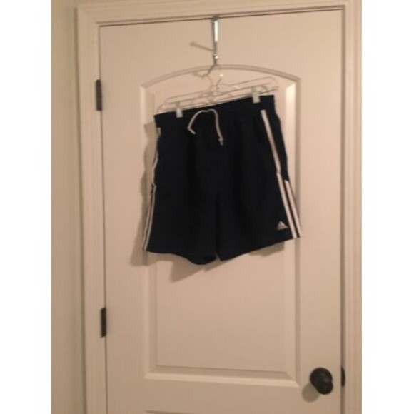 adidas Men's 3-Stripe Blue White Athletic Shorts Size Medium